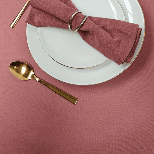 ROSE PINK ROUND TABLECLOTH 305cm / 120" round (6' table)