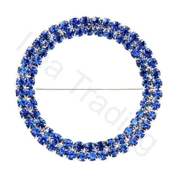 Royal Blue Diamante buckles / brooches