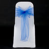 ROYAL BLUE ORGANZA SASH 23cm - BUNDLE DEAL 100 SASHES