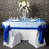 Royal Blue Taffeta Border Organza Overlay