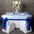 Royal Blue Taffeta Border Organza Overlay