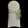 Sage Green Organza Chair Cover Sash 35cm