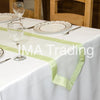 SAGE GREEN TAFFETA EDGED ORGANZA TABLE RUNNER - WAS £2.59!