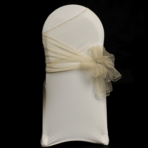 Sandstone Organza Chair Cover Sash 35cm