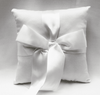 Satin White Bow White Ring Bearer Pillow - Was £7.60 For 1! -- IMA Trading Ltd