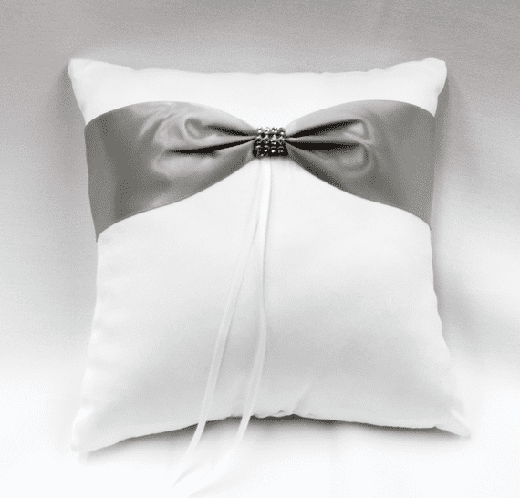 Silver And White Sparkle Ring Bearer Pillow - Was £7.60 For 1!