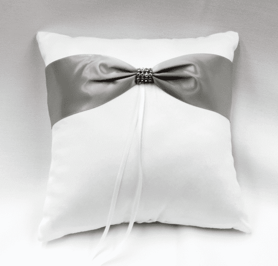Silver And White Sparkle Ring Bearer Pillow - Was £7.60 For 1! -- IMA Trading Ltd