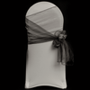 Silver Organza Chair Cover Sash 35cm