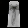 SILVER ORGANZA SASH 23cm