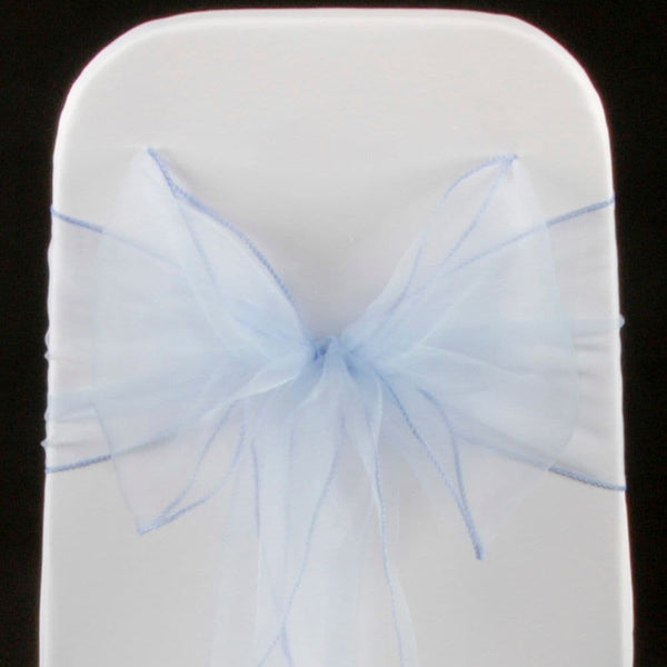 SKY BLUE ORGANZA SASH 23cm