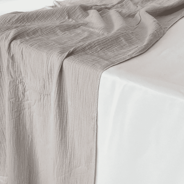 Taupe Cheesecloth Table Runner