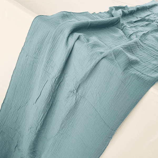 Teal Cheesecloth Table Runner