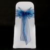 TEAL ORGANZA SASH 23cm