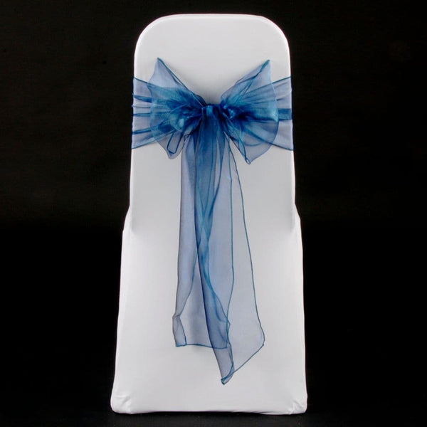 TEAL ORGANZA SASH 23cm - BUNDLE DEAL 100 SASHES