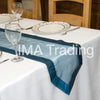 TEAL TAFFETA EDGED ORGANZA TABLE RUNNER - WAS £2.59!
