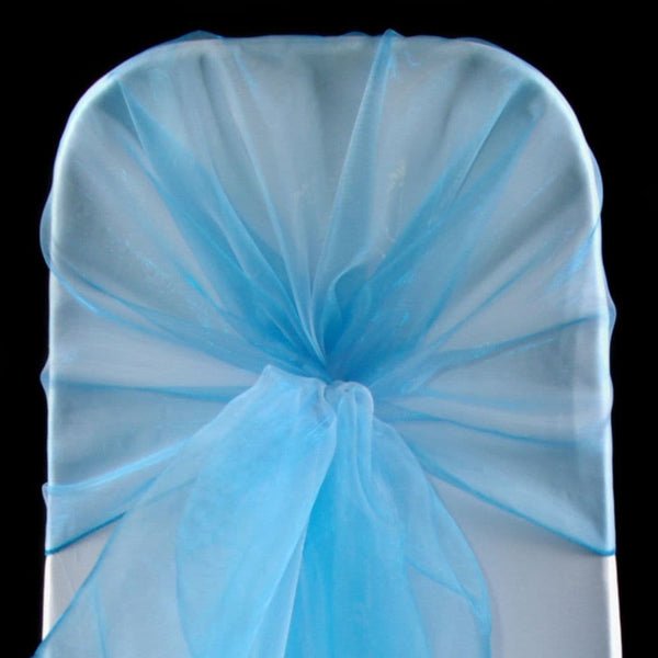 TURQUOISE ORGANZA HOOD