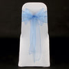 Turquoise organza sashes bow 18cm