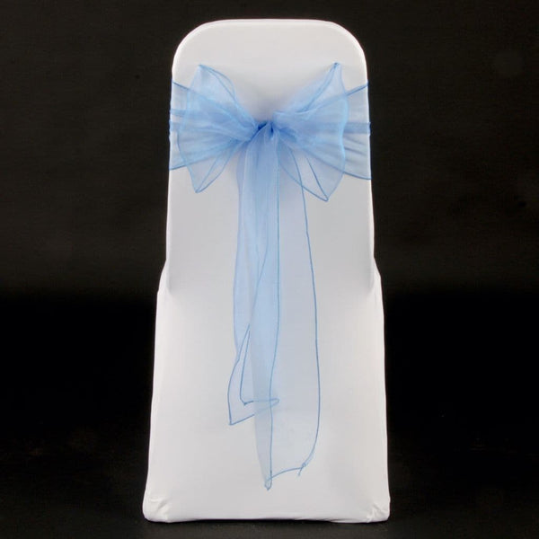Turquoise organza sashes bow 18cm