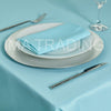 TURQUOISE ROUND TABLECLOTH 230cm / 90" round (4' table)