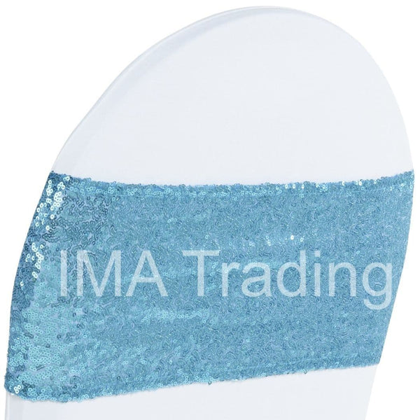 Turquoise Sequin Chair Band