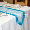 TURQUOISE TAFFETA EDGED ORGANZA TABLE RUNNER - WAS £2.59!