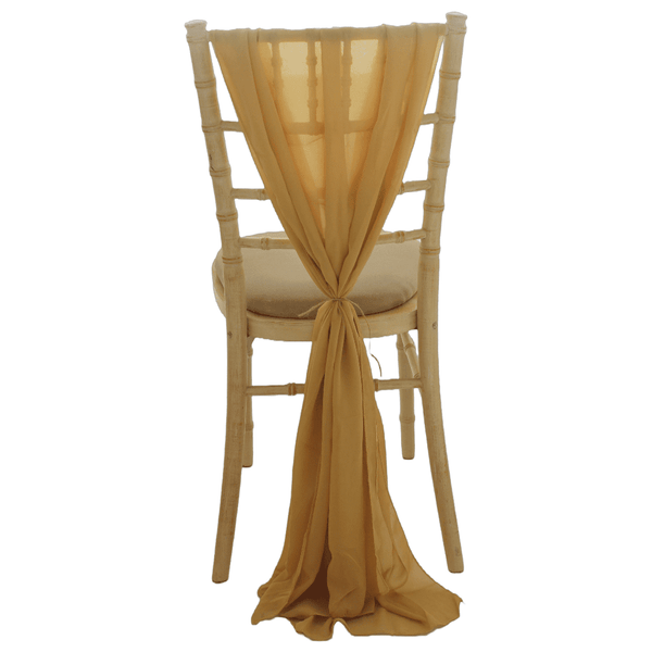 Vintage Gold Chiffon Vertical Drape (pack of 5)