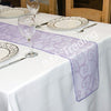 Violet Flocked Organza Table Runner