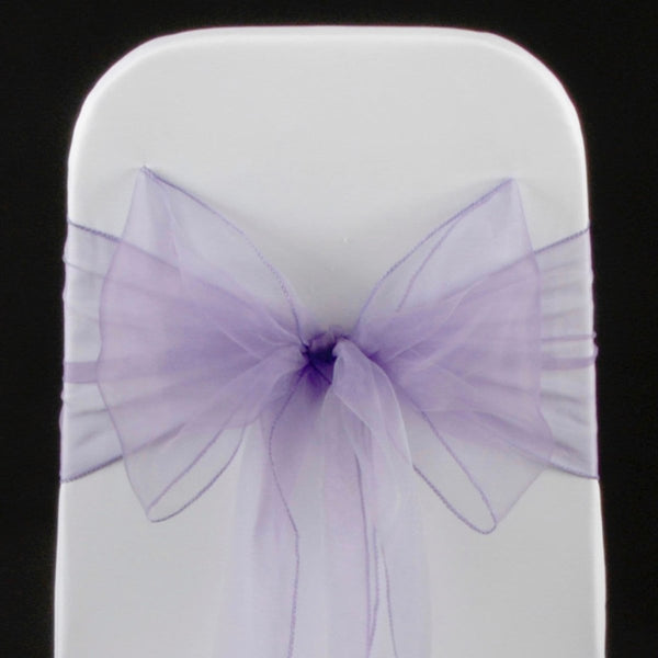 VIOLET ORGANZA SASH 23cm