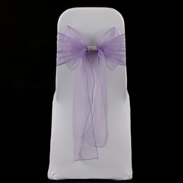 VIOLET ORGANZA SASH 23cm
