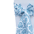 White & Denim Blue Flocked Taffeta