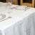 White Flocked Organza Table Runner