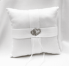 White Heart Sparkle Satin Ring Bearer Pillow - Was £7.60 For 1!