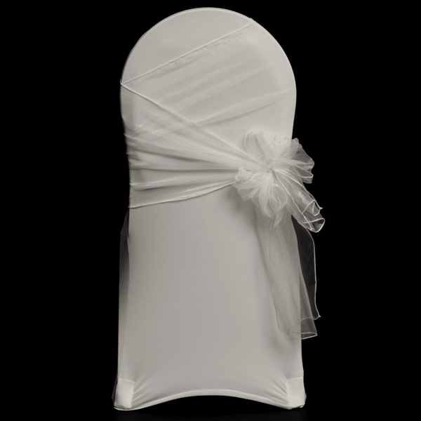 White Organza Chair Cover Sash 35cm