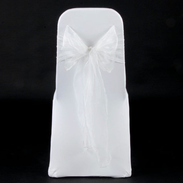 WHITE ORGANZA SASH 23cm