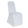 WHITE PREMIUM FLAT FRONT SPANDEX CHAIR COVER NEW