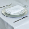 WHITE ROUND TABLECLOTH 330cm/ 130" round (7' table)