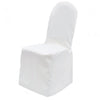 WHITE ROUND TOP POLYESTER CHAIR COVER