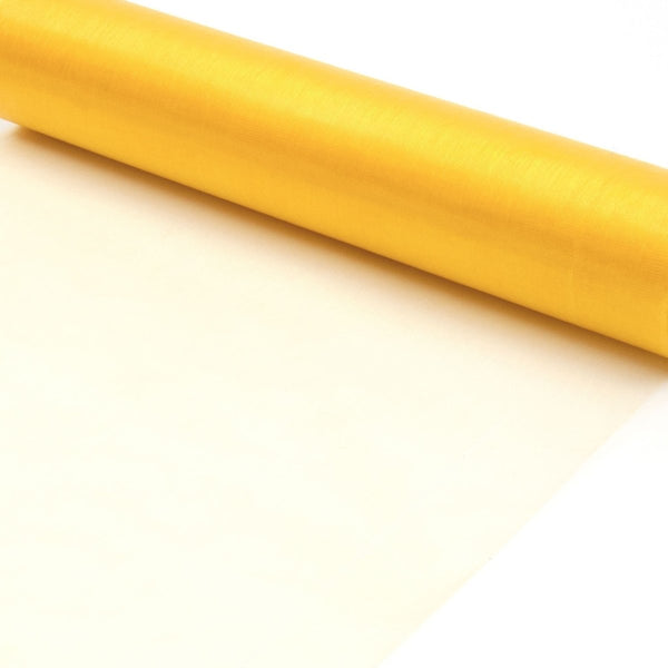 Yellow Gold Organza Fabric Roll 29cm X 25m