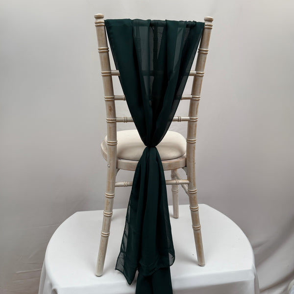 Racing Green Chiffon Vertical Drape New (pack Of 5)