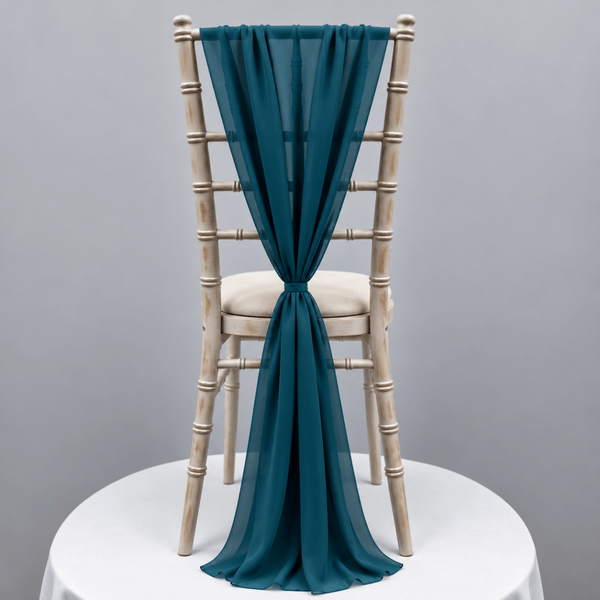 Teal Chiffon Vertical Drape New (pack Of 5) --IMA Trading Ltd