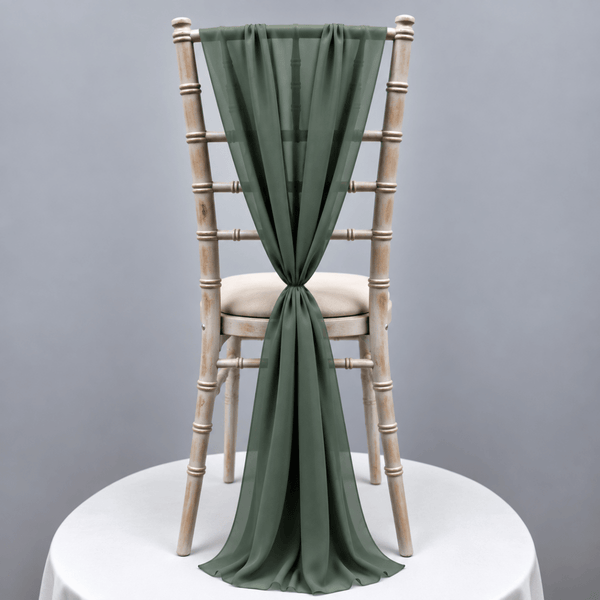 Hunter Green Chiffon Vertical Drape (pack Of 5) --IMA Trading Ltd