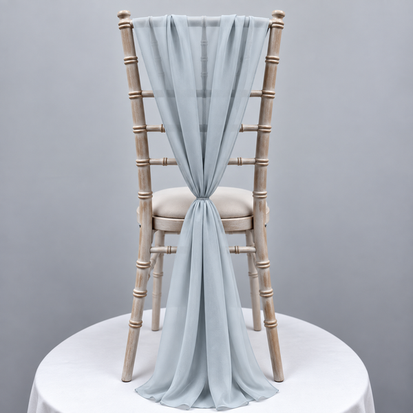 New Powder Blue Chiffon Vertical Drape (pack Of 5)
