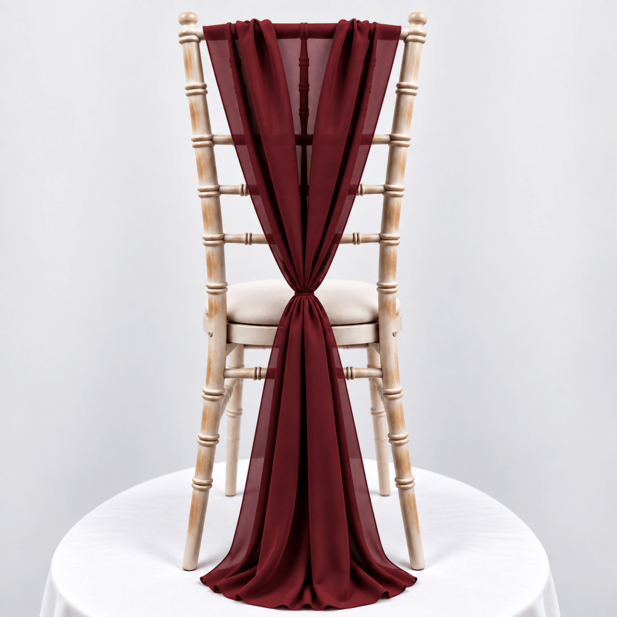 New Burgundy Chiffon Vertical Drape (pack Of 5) --IMA Trading Ltd