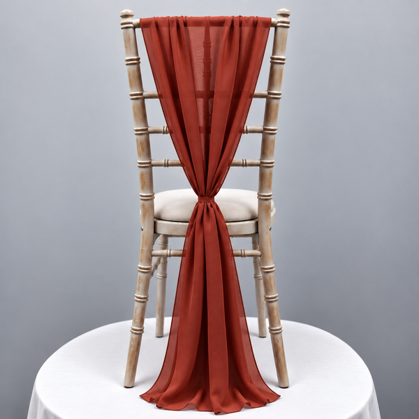 New Copper/rust Chiffon Vertical Drape (pack Of 5)