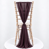 Rich Plum Purple Chiffon Vertical Drape New (pack Of 5) --IMA Trading Ltd