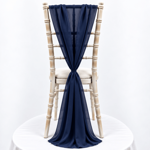 Navy Blue Chiffon Vertical Drape (pack Of 5) --IMA Trading Ltd