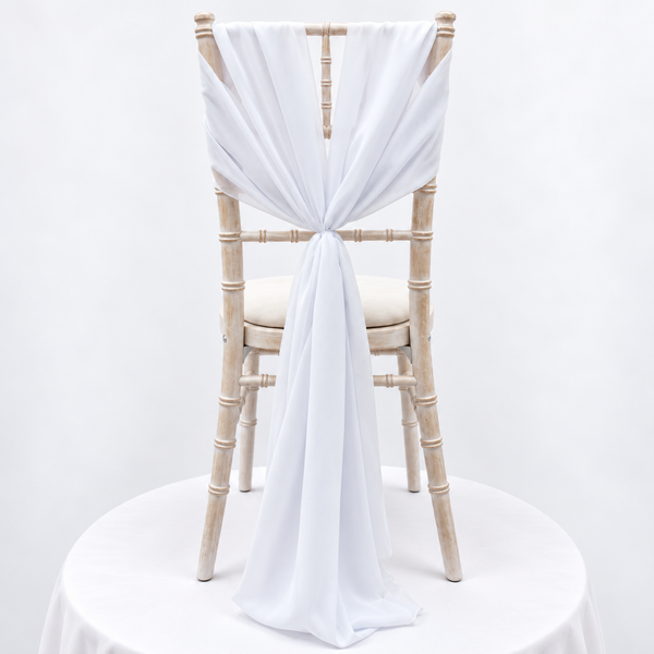 Bright White Chiffon Vertical Drape (pack Of 5)