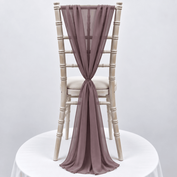 Soft Dusty Mauve Chiffon Vertical Drape New (pack Of 5) --IMA Trading Ltd