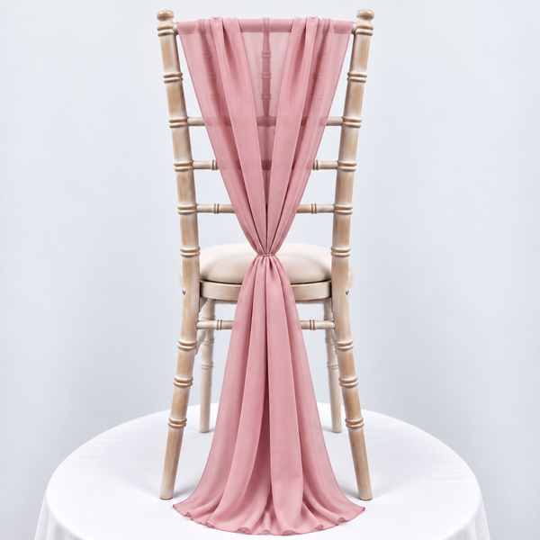 New Blush Pink Chiffon Vertical Drape (pack Of 5)