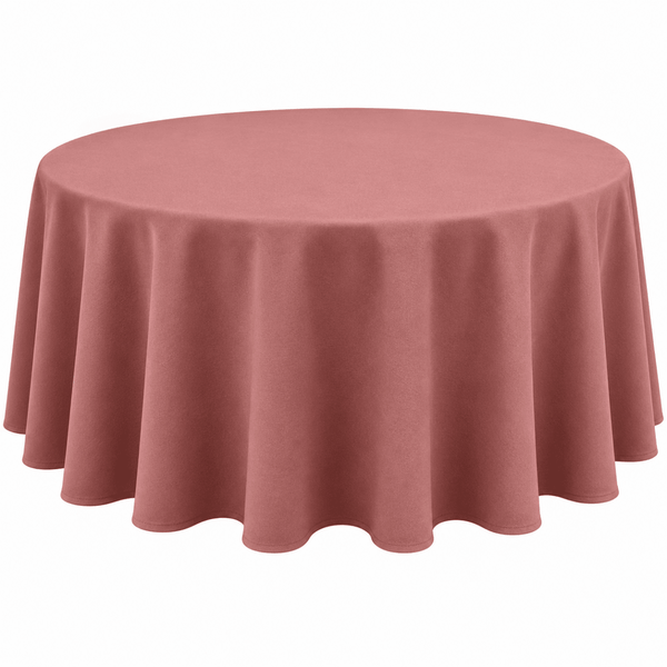 Rose Pink Round Tablecloth 305cm / 120" Round (6' Table) --IMA Trading Ltd